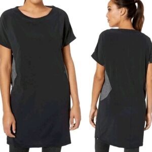 Smartwool | Genius Shirt Dress Merino Wool Blend Short Sleeve Black Gray Medium